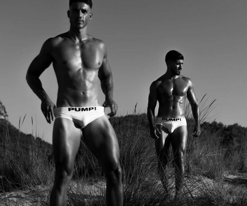 Models posing for Pump Underwear