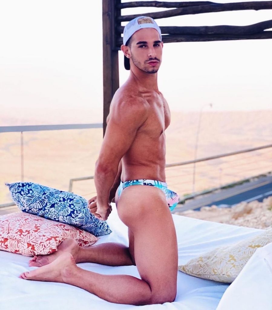 model in Timoteo swim thong