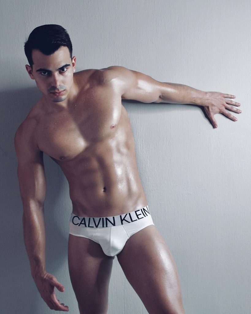 Model Jose Infante in Calvin Klein Brief