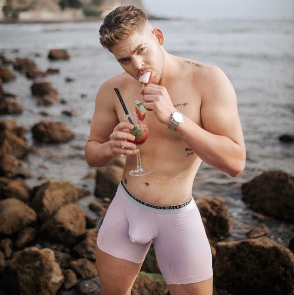Model in Male Basics Underwear