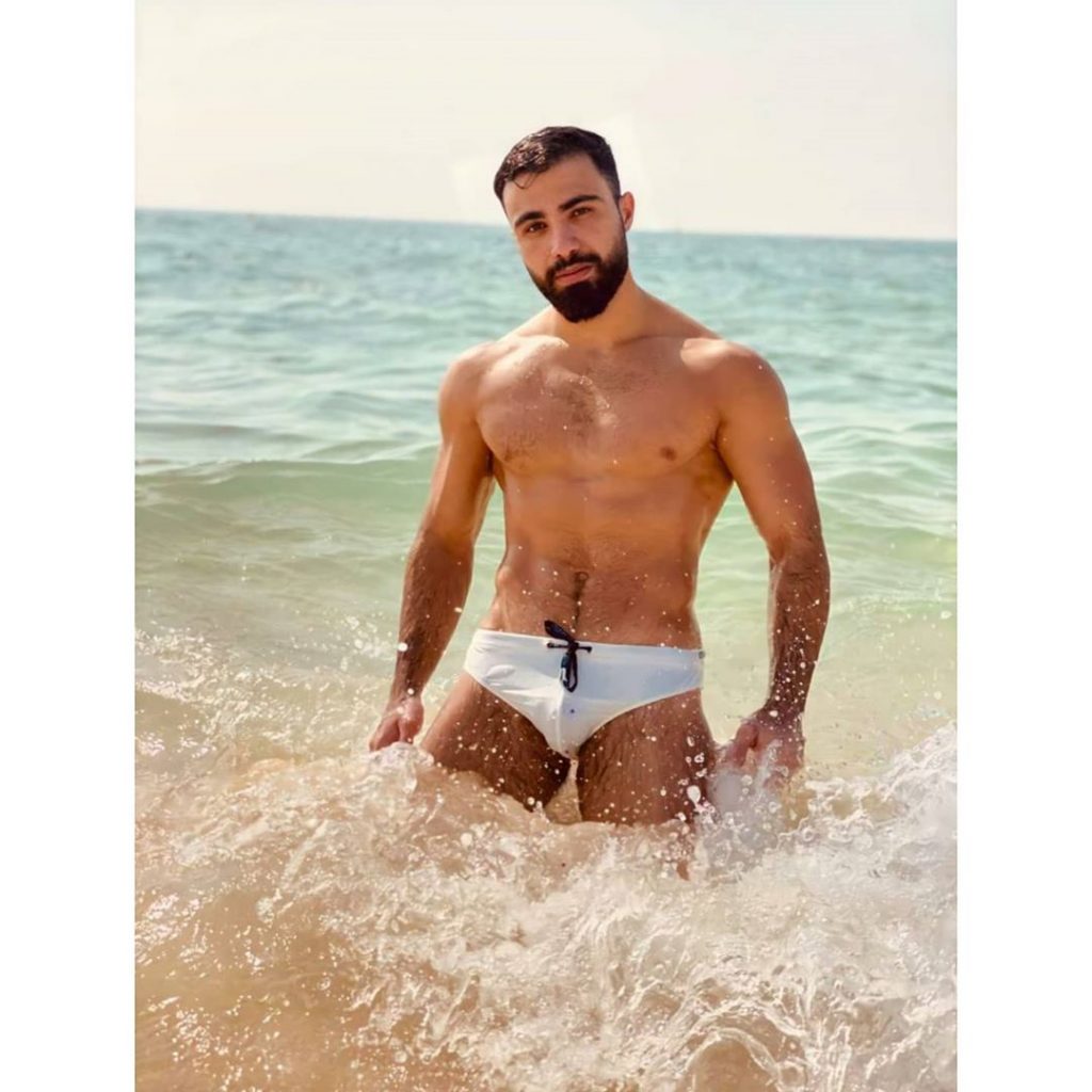 Ali Daoud in Teamm8 Mens Swim Brief 