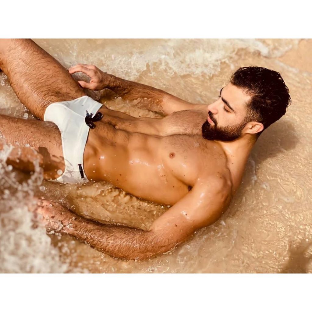 Ali Daoud in Teamm8 Mens Swim Brief 