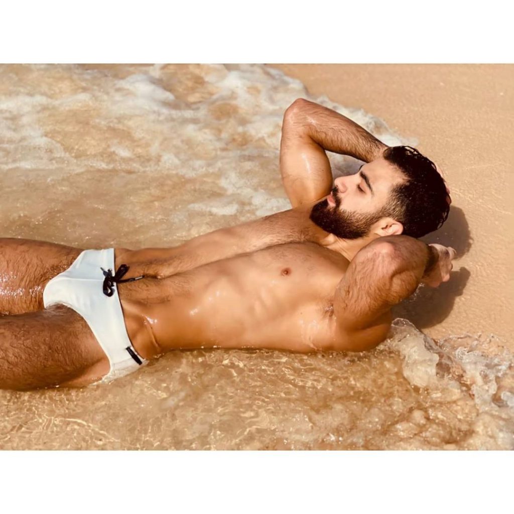 Ali Daoud in Teamm8 Mens Swim Brief 