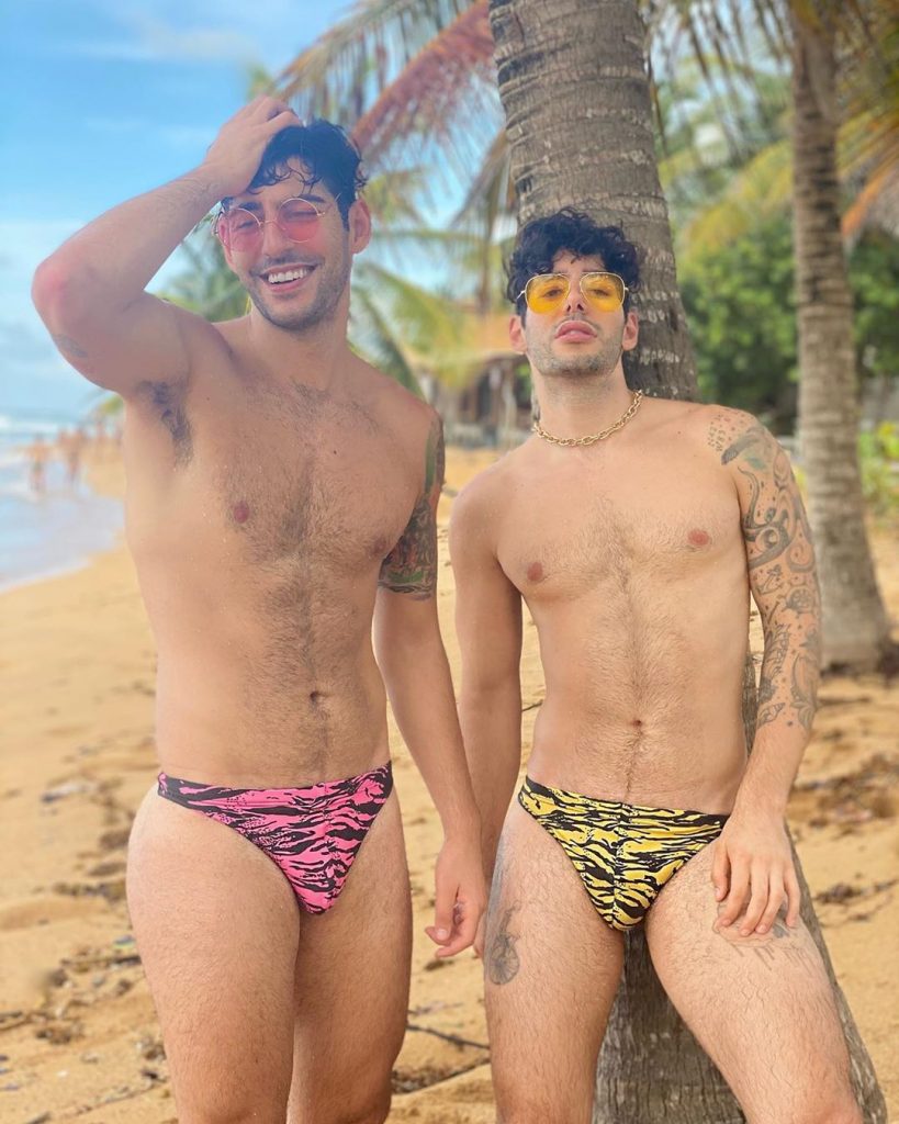 Zakar twins in Capri swim thong