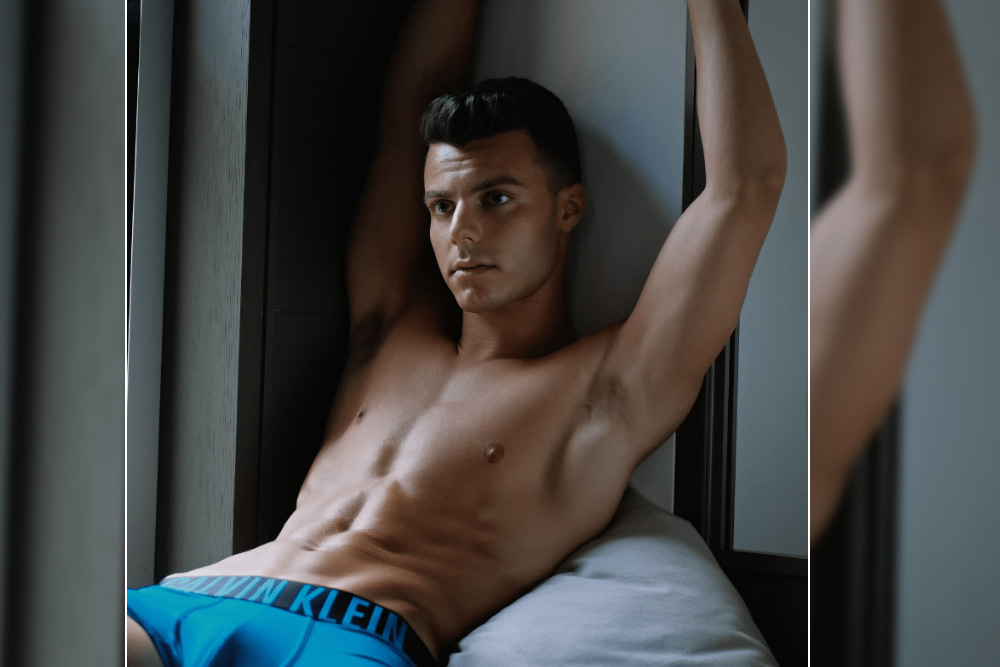 Model Logan Monteleone in Calvin Klein Men's Underwear