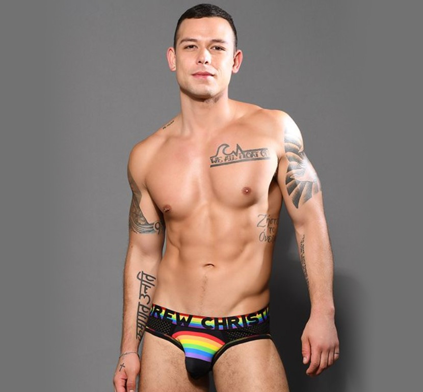 Rainbow Arch Mesh Brief w/ Almost Naked