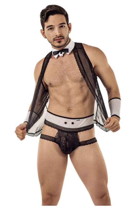 CandyMan 99426 Barman Costume outfit Thongs Color Black