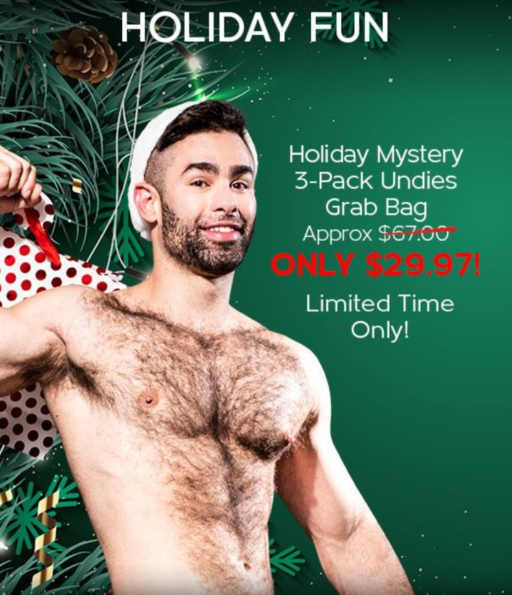 HOLIDAY FUN! Holiday Mystery 3-Pack Undies Grab Bag - Halloween
