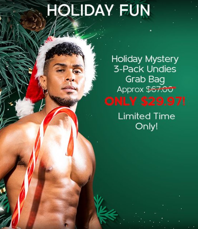 HOLIDAY FUN! Holiday Mystery 3-Pack Undies Grab Bag - Halloween
