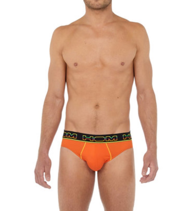 HOM Rainbow Sport Micro Briefs Orange -  Men's Underwear
