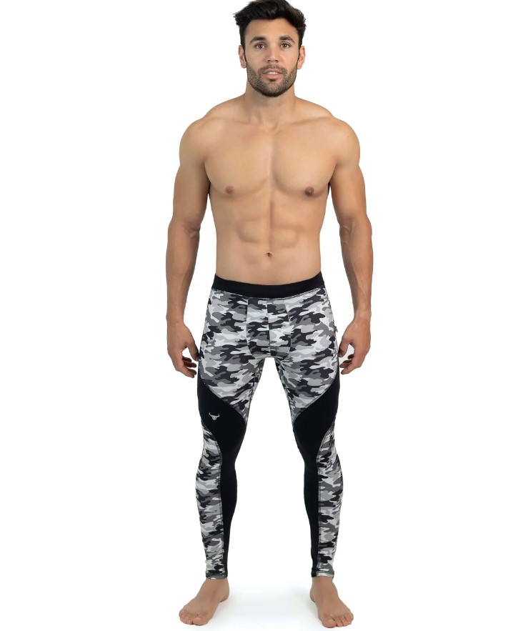 GRAY CAMO MEGGINGS - Men’s Leggings
