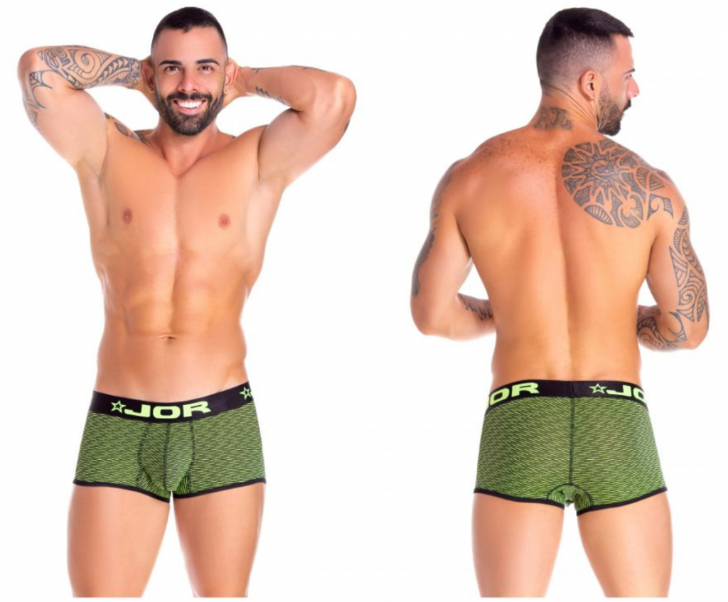 0817 JOR Men's Neon Boxer Briefs Color Black
