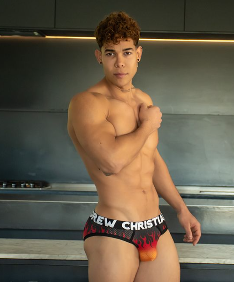 Flames Mesh Brief w/ ALMOST NAKED®
